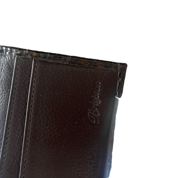 Brighton‎ Vintage Y2k Crocodile Embossed Leather Clutch Wallet W Chain - Picture 7 of 11